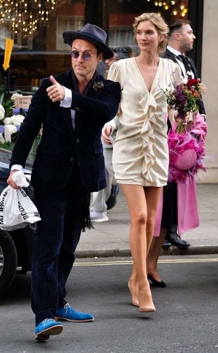 Jude Law and Phillipa Coan at their wedding day